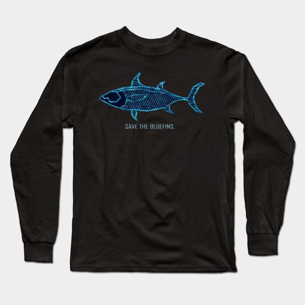 Save The Bluefins Long Sleeve T-Shirt by FamiLane